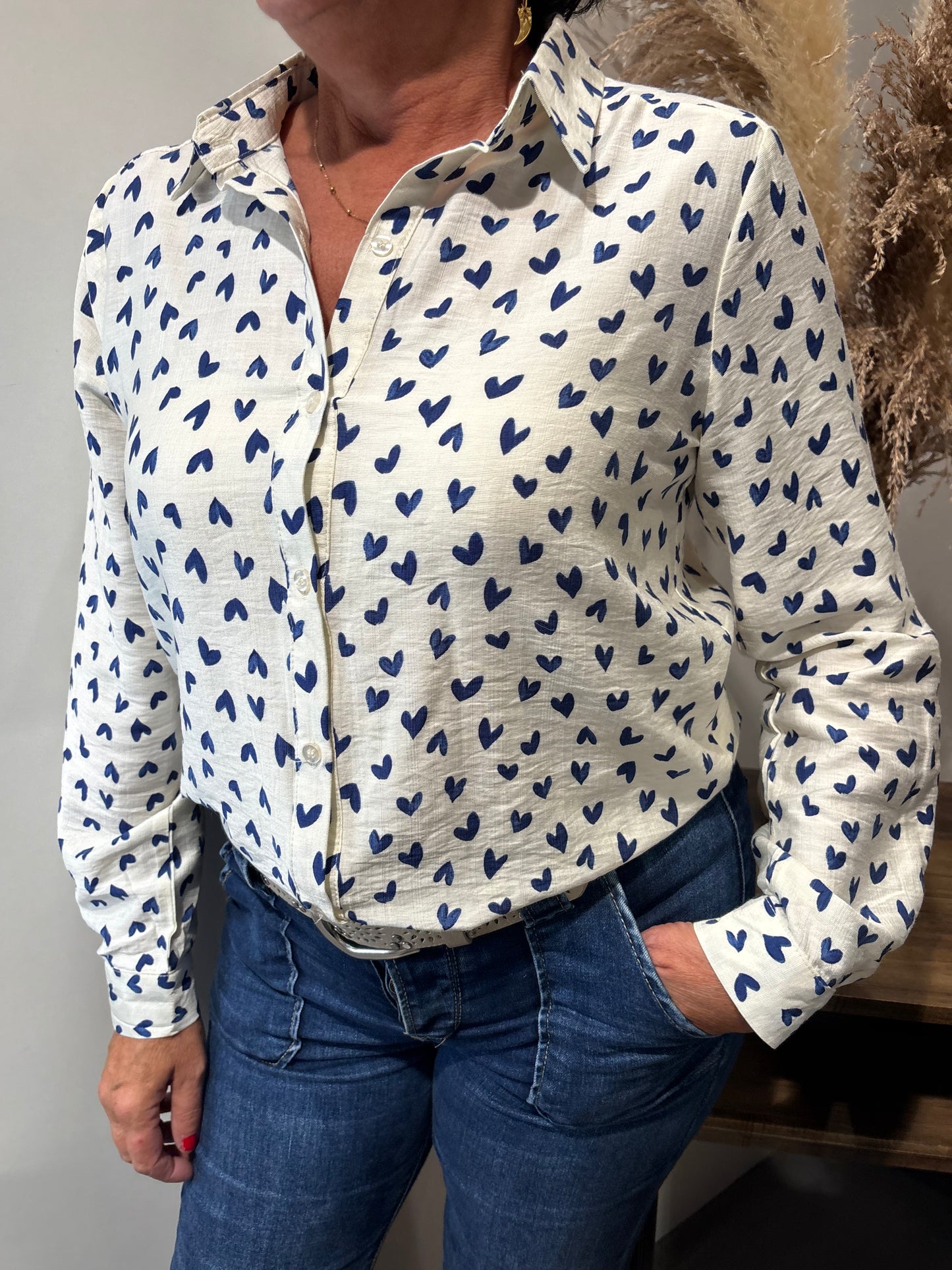 Chemise motif cœur