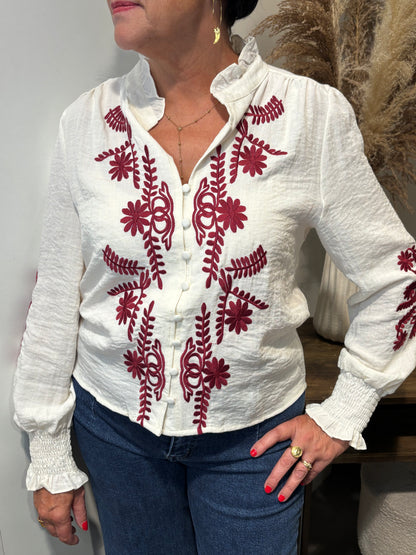 Chemise brodée