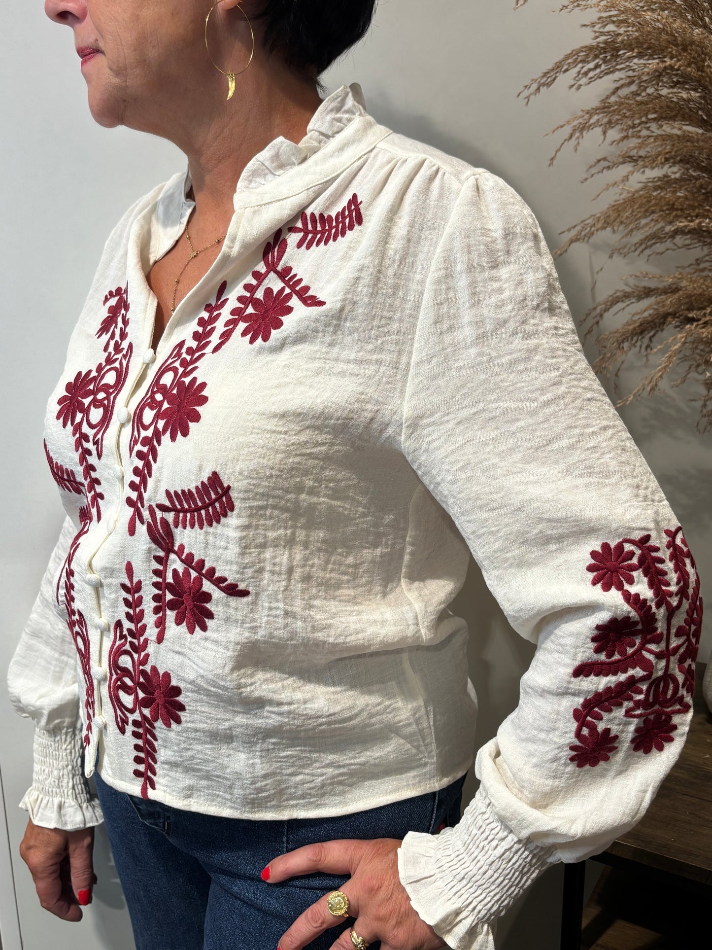 Chemise brodée