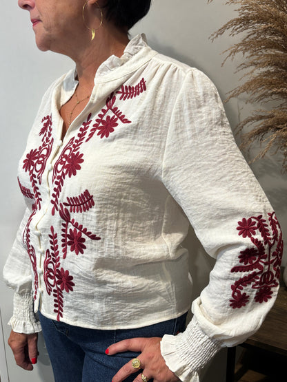 Chemise brodée