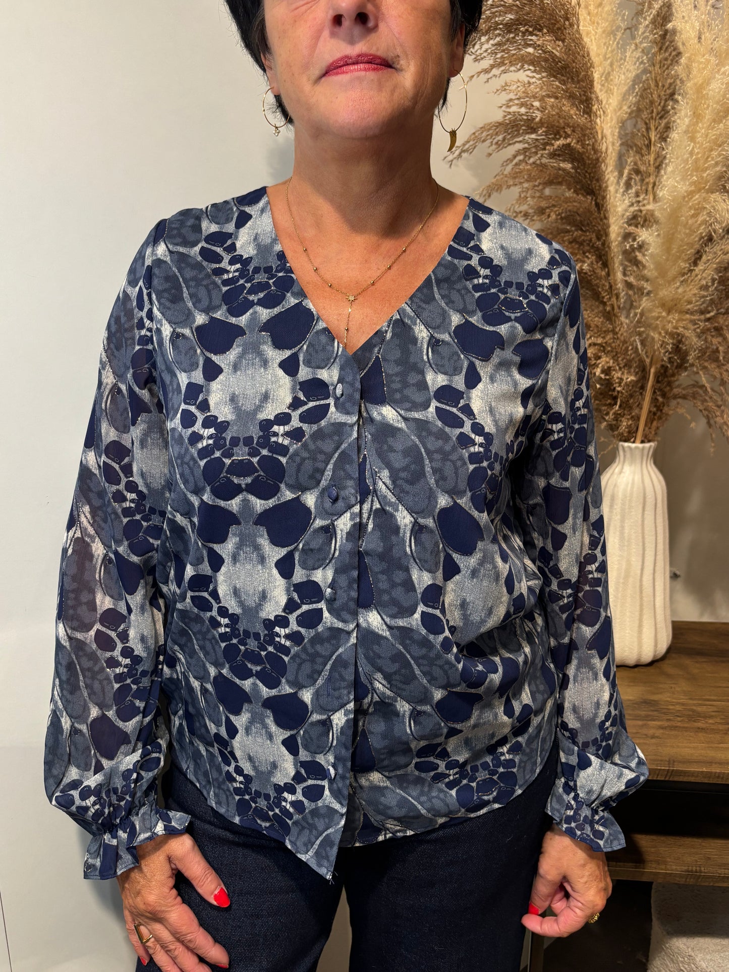 Chemise à détails brillant