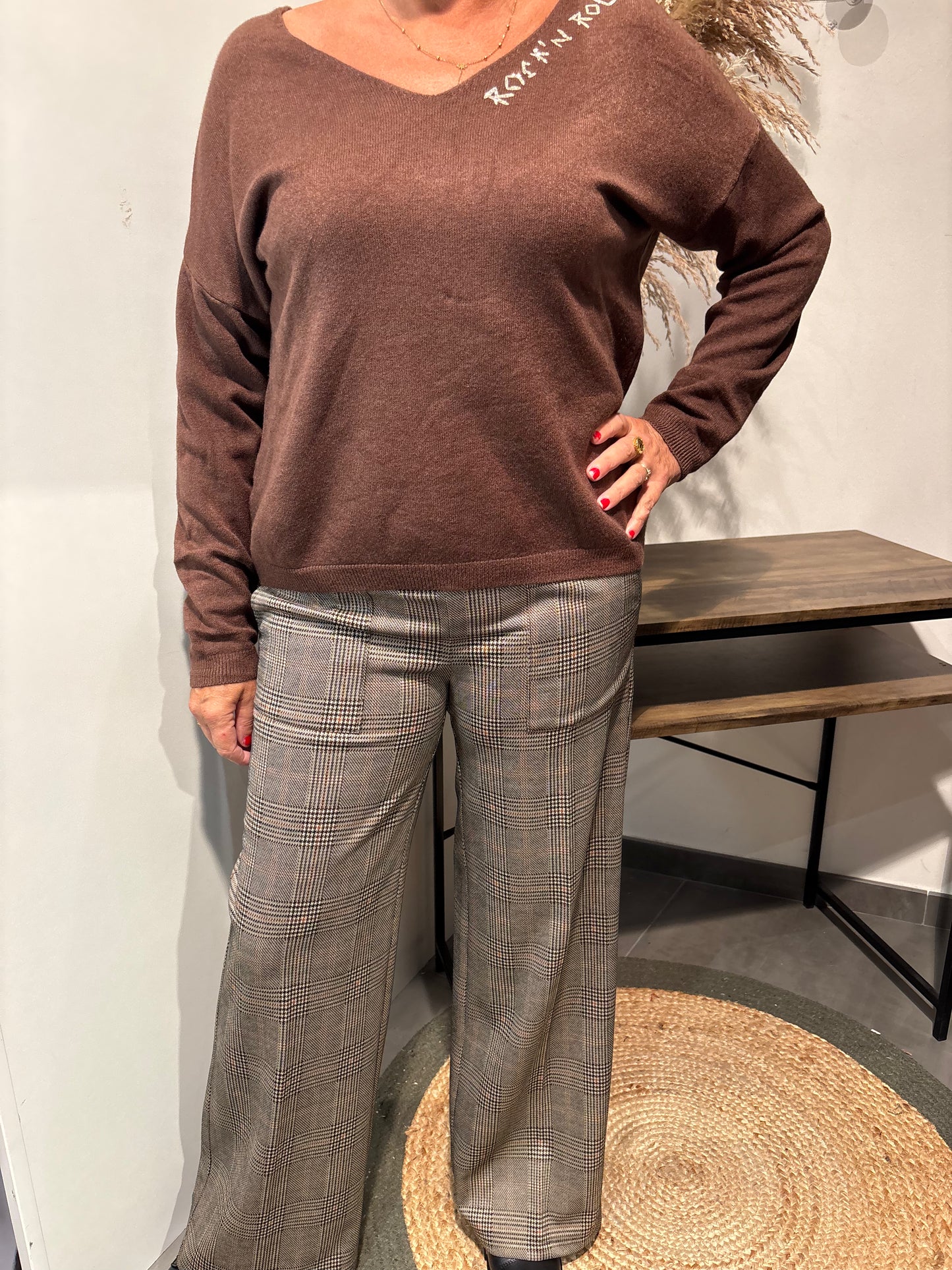 Pantalon à carreaux